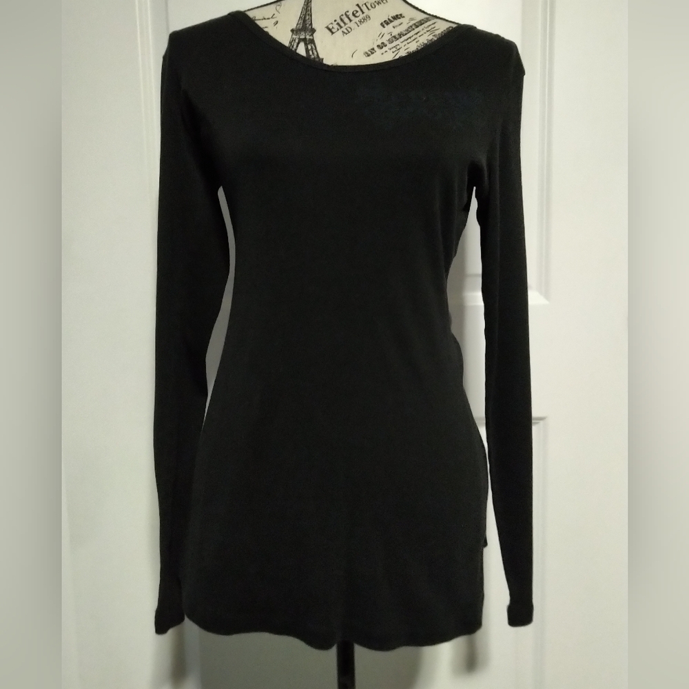 Seven 7 Black Long Sleeve Tee - Size L